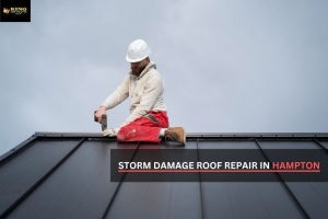 storm damage roof repair in Hampton